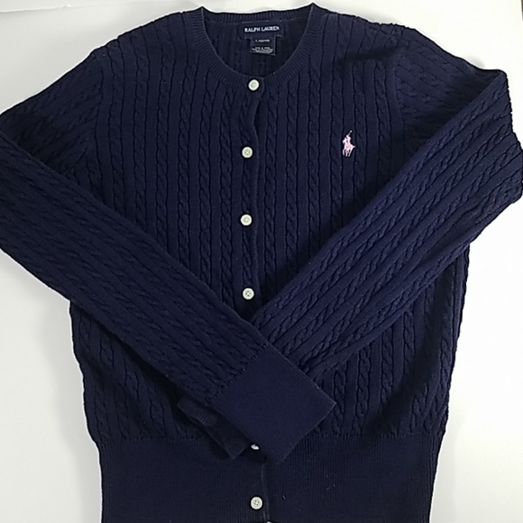 SOLD ON EBAY Ralph Lauren Cardigan Girls L 12/14 - Picture 2 of 5
